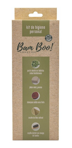 Imagen 2 de 9 de Kit De Higiene Natural Y Limpieza Personal Bam Boo!