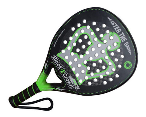 Imagen 2 de 2 de Paleta de pádel Black Crown Piton Attack 12K 2019 negra y verde
