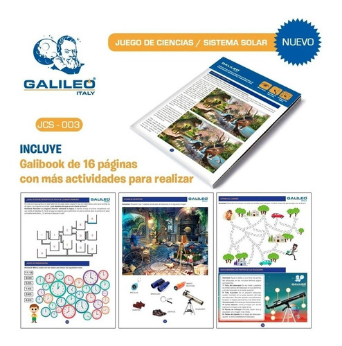 Imagen 4 de 4 de Galileo Juego De Ciencias Galileo Sistema Solar Jc-003