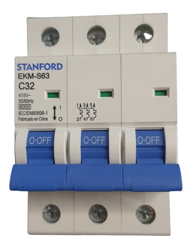 Interruptor Automático 3p 32a 6ka 415v C32 Sec