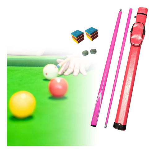 Stick De Cue De La Piscina 1/2 Articulación De Acero Rosa