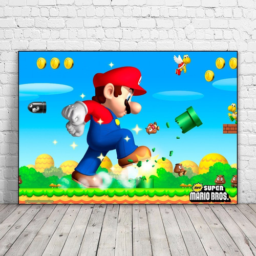 Cuadro Decorativo Nintendo Super Mario Bros Luigi