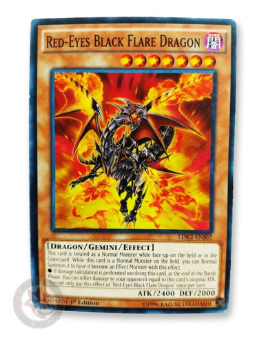 Yugi-oh! Red-eyes Black Flare Dragon Ldk2-enj02 Comun