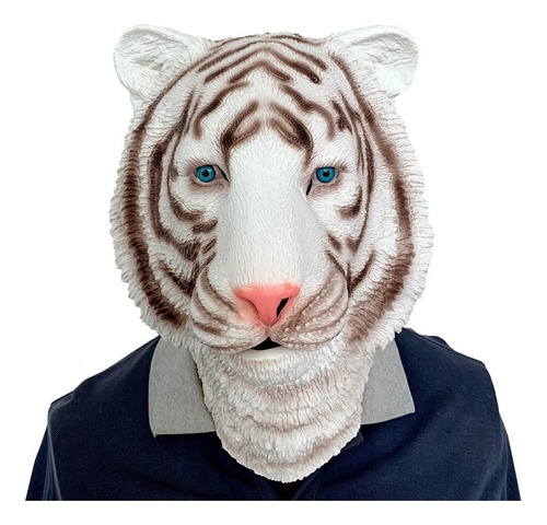 F Mascarilla De Látex Con Diseño Tigre, Máscara For