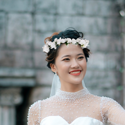 Diadema Floral, Hermoso Tocado Con Forma De Flor, Corona Flo