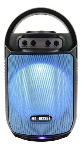 Bocina Fol Portátil Bluetooth Recargable Altavoz Speaker Color Azul