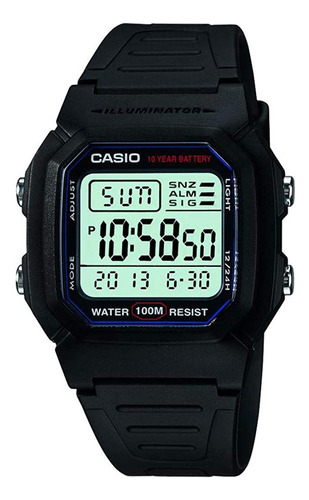 Casio W800h-1av Classic Sport Watch Con Banda Negra