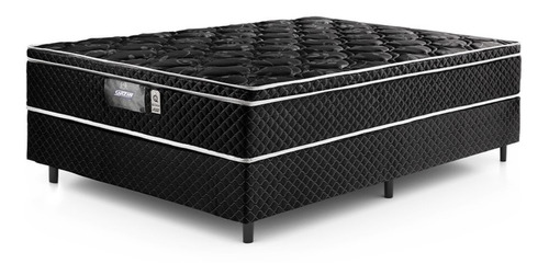 Cama box Gazin pérola negra  Queen de 198cmx158cm preto