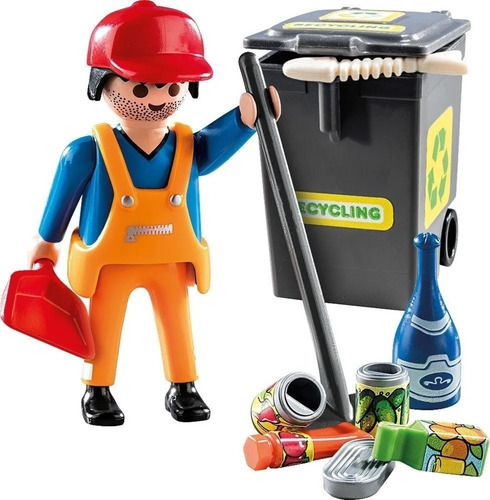 Imagen 3 de 8 de Playmobil Special Plus 70249 Barrendero Playking