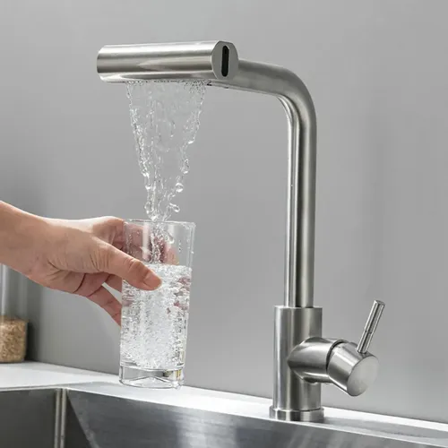Torneira Pia Gourmet Para Monocomando Cozinha Flexivel Com Ducha Spray 4 Formulários 304 Inox Prateado + 60cm Tubo - Winda Aço Escovado Aço Inoxidável 304