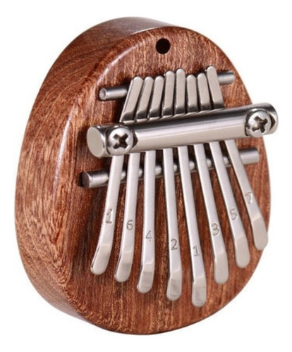 8 Teclas Mini Polegar Piano Dedo Percussão Kalimba