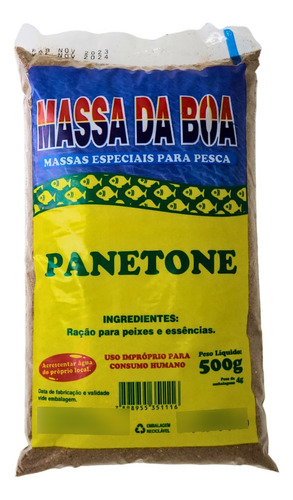 Massa De Pesca Panetone 1kg - 2x 500g Conserva Mais