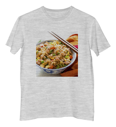 Remera Hombre Arroz Chino Gastronomia Asia Plato Cheff P2