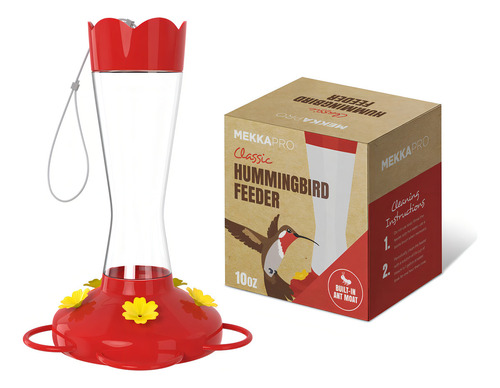 Mekkapro Comedero Para Colibríes Para Exteriores Hecho De . Color Rojo