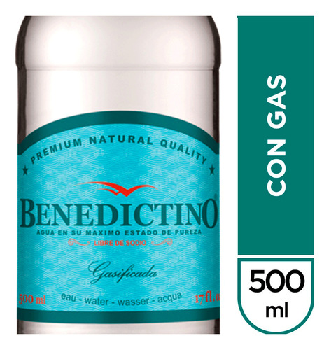 Agua Con Gas Benedictino 500cc (1uni)super