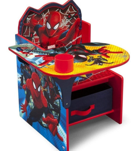 Silla Escritorio Para Niños Spider Man Almacenamiento Xtrm C