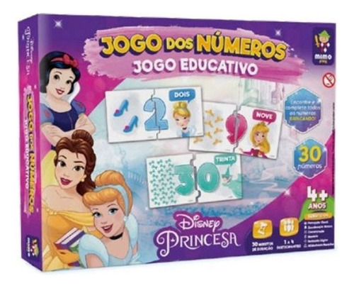 Jogo Educativo Jogo Dos Numeros Princesas Disney Mimo Play