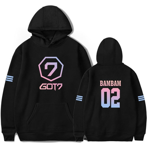 Sudadera Got7 Logo Nombre Integrante Hoodie Grupo Kpop Got7