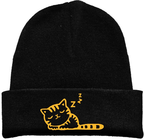 Gorro Lana Gato Vintage Tv Estampado Urbanoz 