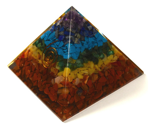 Generador De Orgonita 98 Mm 7 Chakras Energía Positiva