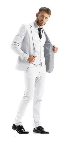Imagen 3 de 4 de Chalecos Vestir Hombre Entallados Slim Fit Elastizados Impor