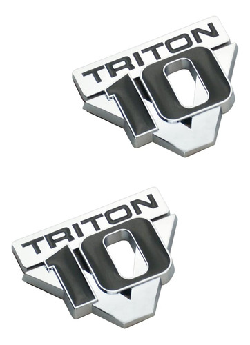 Par De Emblemas Triton V10 De Repuesto Para Guardabarros 3d 
