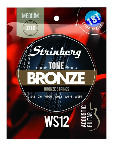 Encordoamento Strinberg Ws12 Jogo Cordas Violão De Aço Ws-12