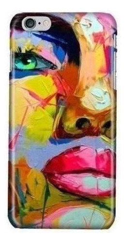 Funda Celular Arte Pintura Mujer Rostro Colores  Toda Marca