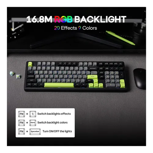 MechLands Blade101 ワイヤレスゲーミングキーボード Teclado De Juego De Aluminio Inalámbrico Mechlands Blade101