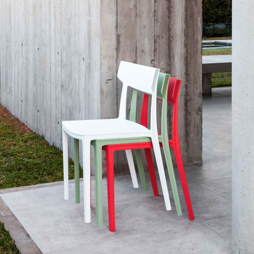 Imagen 2 de 6 de Silla De Comedor Rio Apilable Apta Jardín Y Exterior
