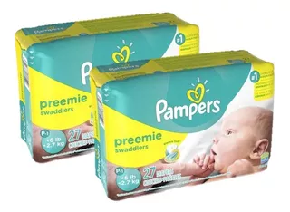 Kit Fraldas Pampers Prematuro Preemie Swaddlers Jumbo 54 Uni