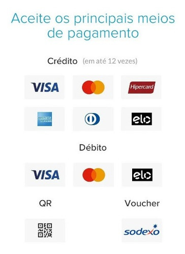 Maquininha Cartão Crédito/débito Mercadopago 3 Anos Garantia