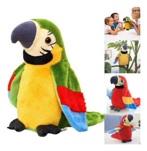 Regalo Pájaro De Peluche Eléctrico Parlante Que Repite Lo