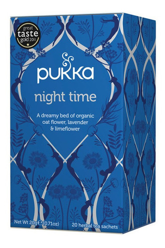 Té Night Time Pukka Organico Sin Cafeina Sustentable Dormir