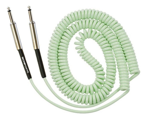 Cabo Tecniforte Jimi Coil 30ft 9m Verde Plug Reto Guitarra