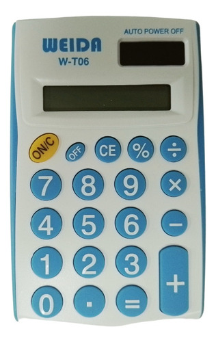 Calculadora Portátil Weida W T06 Color Celeste