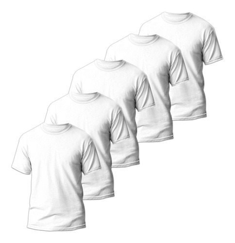 Kit 6 Camisetas Básicas Masculina Dry Fit Lisa Tradicional 