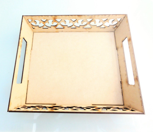 Imagen 2 de 4 de Kit 30 Bandejas Calada 22x19 - Mdf / Fibrofacil