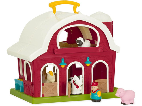 Battat - Granero Rojo Grande - Animal Farm Playset Para Ni?o