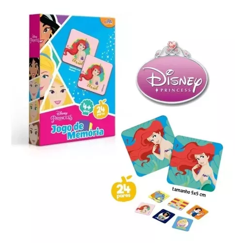 Jogo Da Memória Infantil Princesas Disney 24 Pares Didático - Dupari