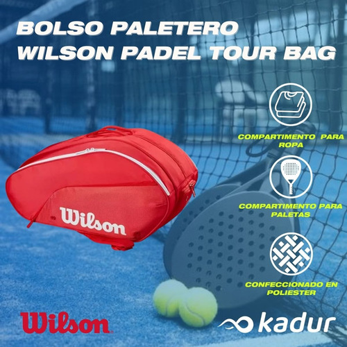 Bolso Padel Paletero Wilson Profesional Paddle Isotermico