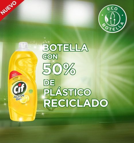 Cif Active Gel Detergente Lavavajilla Limón 300ml