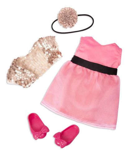 Muñeca Our Generation Audra Joyas Y Vestido Rosa 46cm Altura