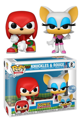 Funko Pop! Games Sonic Knuckles And Rouge 2 Pack Exclusivo