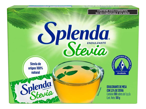 Splenda Endulzante Stevia 100 Sobres De 1g C/u