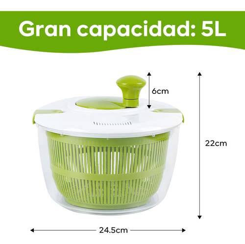 Centrifugador Manual De Ensalada,deshidratador De