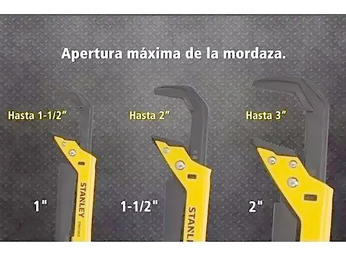 Imagen 3 de 10 de Llaves De Caño Tipo Sueco Stanley 3 Pz Juego 1¨ 1 1/2¨ Y 2¨