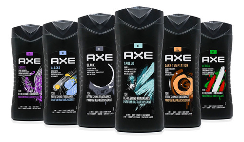 Axe Body Wash 12h Fragancia Refrescante 3 En 1 Para Cuerpo,