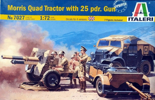 Morris Quad Tractor With 25 Pdr. Gun 1/72 Italeri 7027