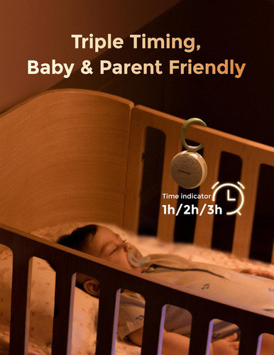 Máquina De Sonido Portátil Momcozy Con Luz Nocturna Para Beb